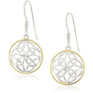 💎 Hollow Dream Catcher Drop Gold Silver Dainty Fashion Earrings, INDN8583